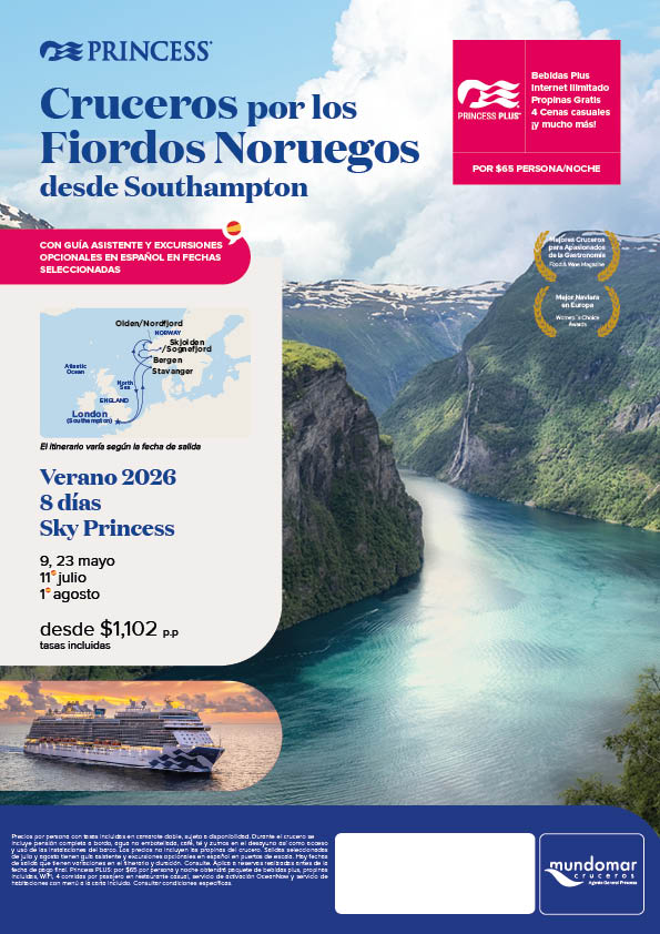 Fiordos Noruegos 2026