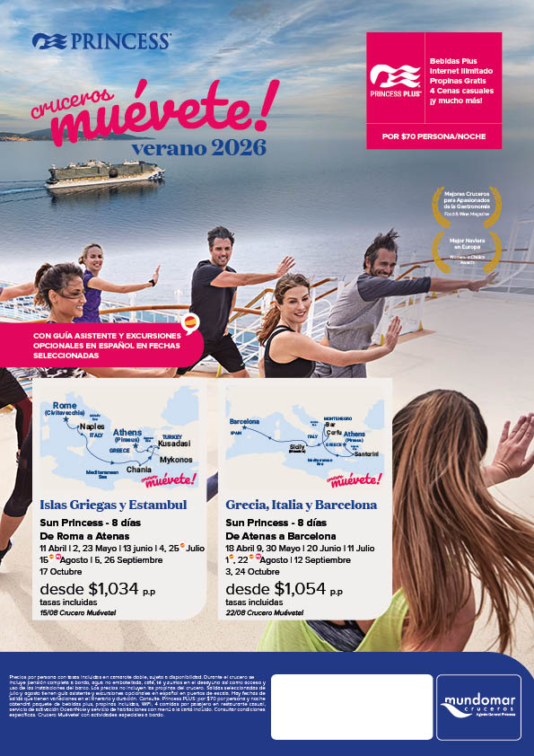 Cruceros Muévete! 2026
