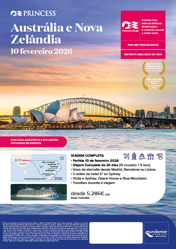 Viagem Completa Austrália e Nova Zelândia, fevereiro 2026