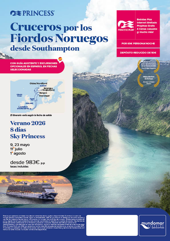 Fiordos Noruegos 2026
