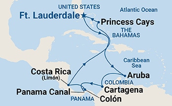 Canal de Panamá con Costa Rica y el Caribe