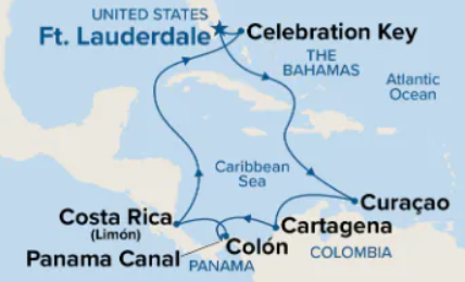 Caribe con Costa Rica y el Canal de Panamá