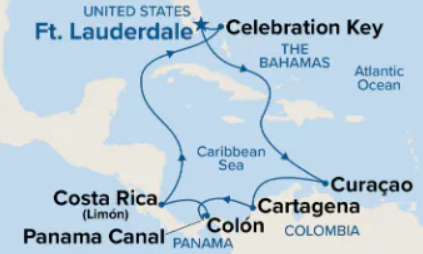 Caribe con Costa Rica y el Canal de Panamá