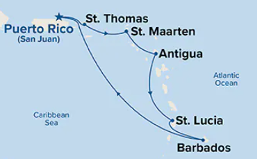 Caribe Sur con Barbados y Santa Lucía