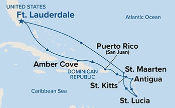 Caribe Sur con Santa Lucía