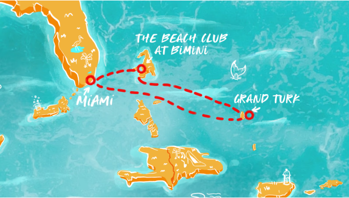 Itinerario de Miami, Gran Turca (y regreso)