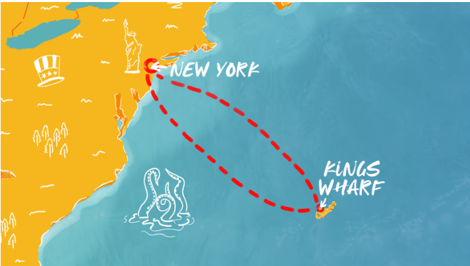 Itinerario de De la Gran Manzana a las Bermudas